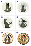 Black Cats and Witchy Women -  2.25" Pinback Buttons & Magnets