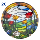 Stained Glass & Fun Phrases -  2.25" Pinback Buttons & Magnets