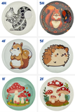 Squirrels & Mushrooms -  2.25" Pinback Buttons & Magnets